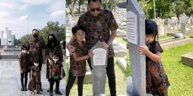 Visit Ani Yudhoyono's Grave, SBY's Grandchild's Swollen Face Becomes the Spotlight