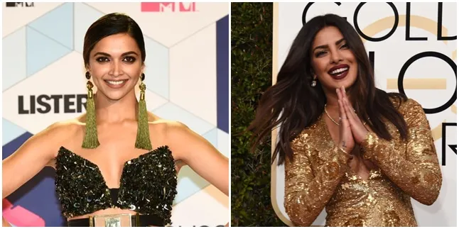 Lagi, Deepika Padukone Pakai Gaun Kembar Dengan Priyanka Chopra