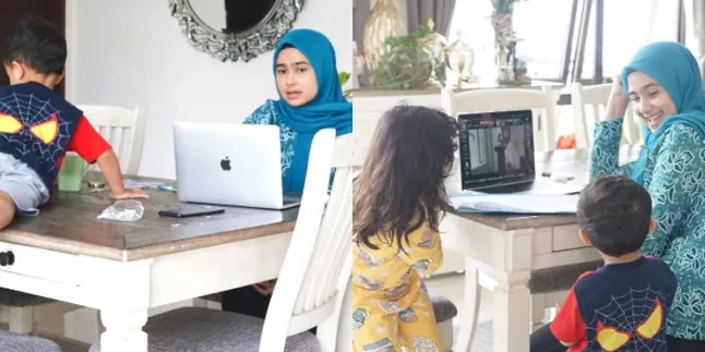 Lakukan Pertemuan Virtual di Rumah, Sonya Fatmala Curhat Diganggu Anak