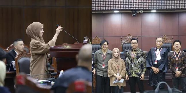 Lesti Kejora Shares While Holding Back Tears in the Constitutional Court Hearing About Copyright After Being Reported