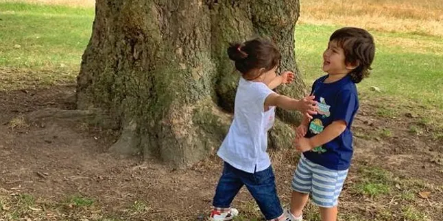 Liburan Akhir Tahun ke Istana Keluarga, Taimur Ali Khan Main Seru Bareng Inaaya