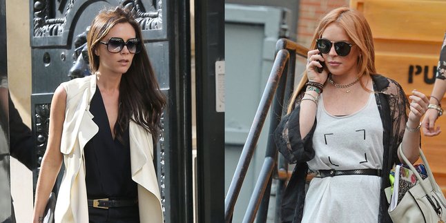 Lindsay Lohan 'Jiplak' Gaya Victoria Beckham