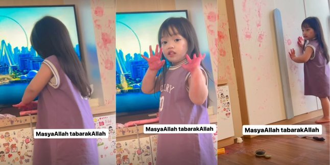 Funny Behavior of Arsila Scribbling on Her Bedroom Wall, Zaskia Gotik: 'Masyaallah nak'