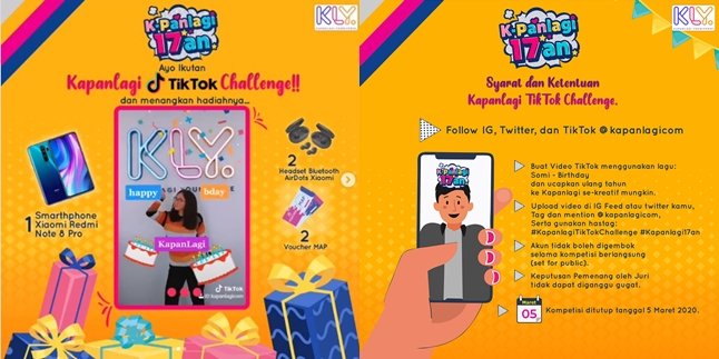 Want to Win Millions of Rupiah Prizes? Let's Join the Kapanlagi Tiktok Challenge!