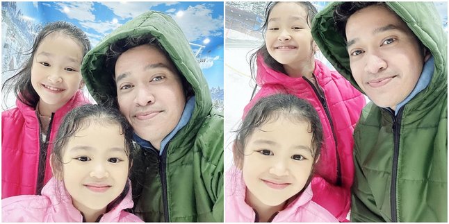 Sneak Peek at Ruben Onsu's Happiness While Playing in the Snow with His Daughters