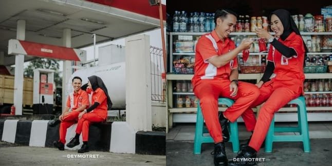 Featuring a Unique Concept, 8 Pre-Wedding Photos at a Gas Station - Netizens: So Natural