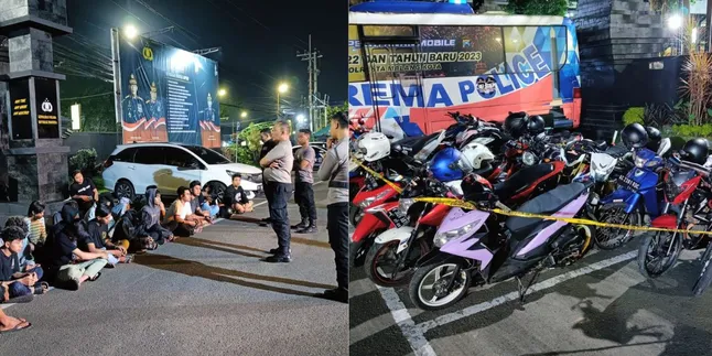 Menimbulkan Ketidaknyamanan Warga dan Pejalan Sekitar, Belasan Sepeda Motor Peserta Balap Liar di Malang Diangkut Petugas