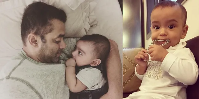 Meski Lutut Pakai Koyo, Salman Khan Santai Main Bareng Baby Ahil