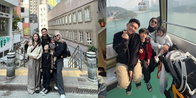 Moments of Ananda Omesh and Dian Ayu Lestari Taking Their Children on Vacation to Hong Kong