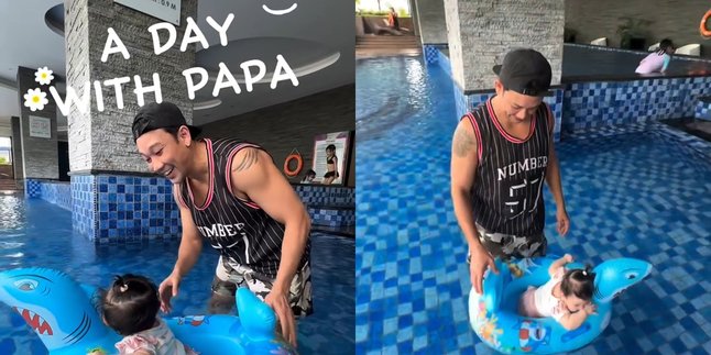 Denny Sumargo's Moment Swimming with Baby Biel That Makes You Laugh