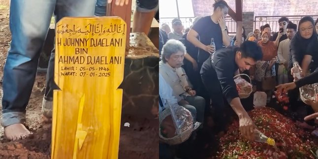 Emotional Moment of Baim Wong's Father's Funeral Next to His Wife