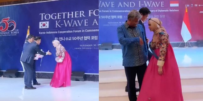 Inara Rusli's Moment of Refusing to Shake Hands with Korean Officials at the 'Indonesia Korea 50 Years' Event - Flooded with Praise from Netizens