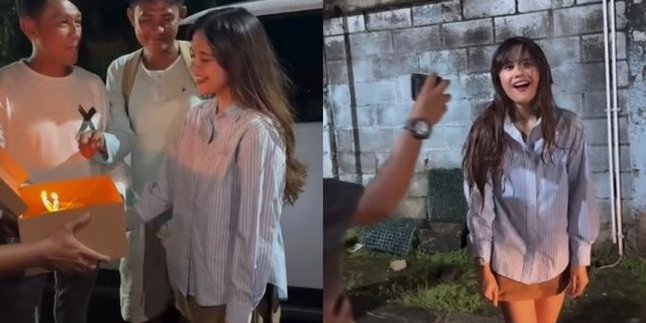 Audi Marissa's Birthday Surprise Moment, Drenched with a Bucket of Water at Night