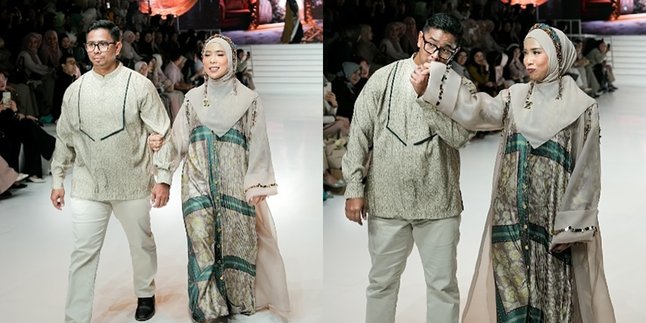 Funny Moment of Fitrop Instead Doing Ngereog on the Catwalk After Being Kissed by Her Husband