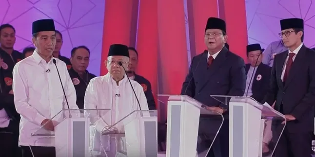 Momen Lucu di Debat Pilpres 2019, Prabowo Joget Sampai Santainya Ma'ruf Amin