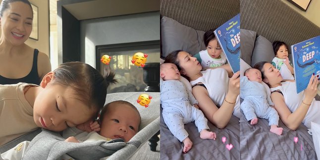 The Moment Nikita Willy Reads a Fairy Tale to Her 2 Children, Noticeably Slimmer After Giving Birth