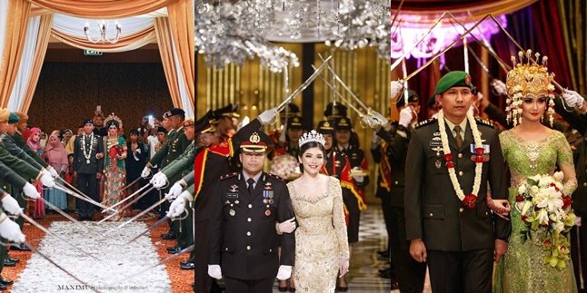 7 Celebrity Wedding Parties Married by TNI and Polri Officers, Held Grandly with Pedang Pora Ceremony