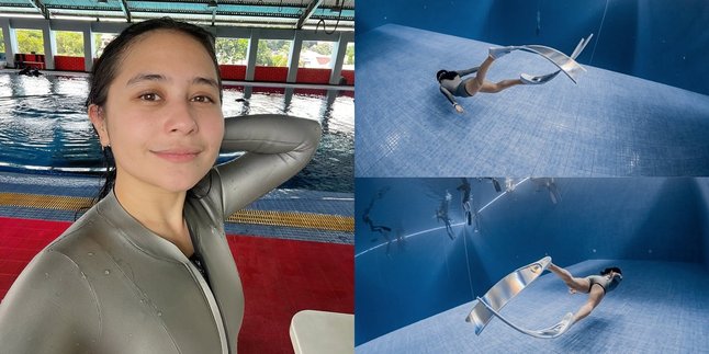 Moments of Prilly Latuconsina Undergoing Deep Diving Training, Reveals Intense Training Until She Can Become an Athlete