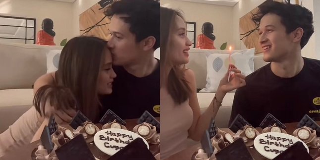 Simple and Romantic Moment of Arya Vasco's Birthday Celebration with Girlfriend Cinta Laura