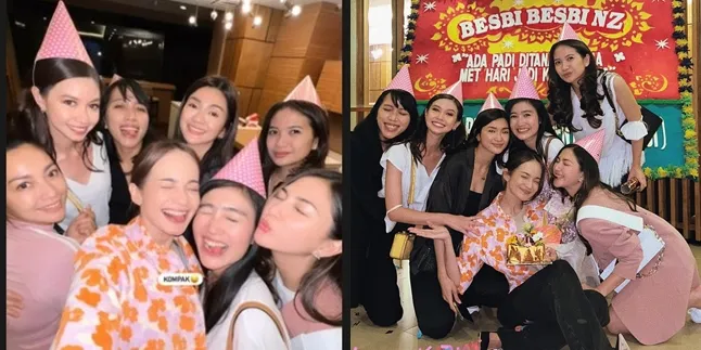 Momen Manis Ulang Tahun ke-30 Enzy Storia, Dapat Kejutan dari Sahabat Seleb - Tulisan di Karangan Bunga Disorot