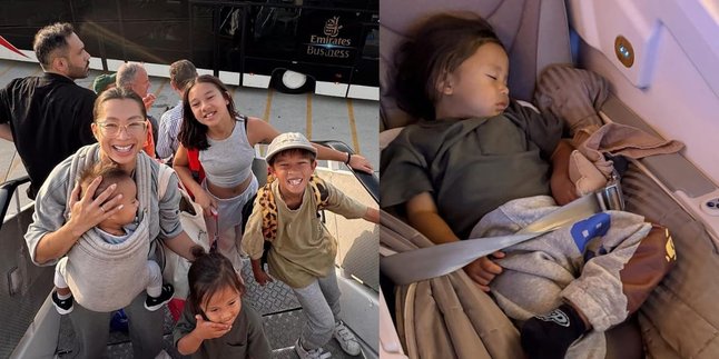 Flying Business Class, Sneak Peek of Jennifer Bachdim's Photos Taking 4 Children on Vacation to London Without Her Husband - Full Struggle When One is Fussy