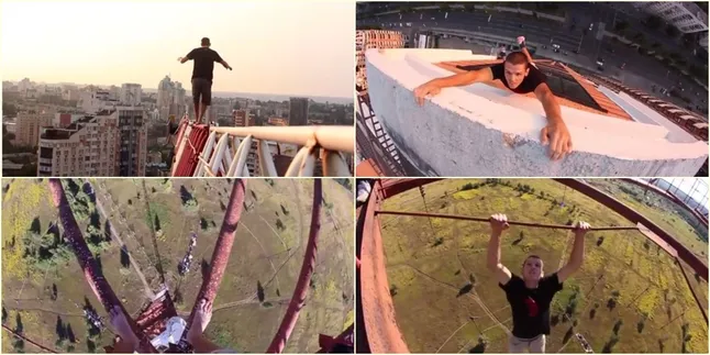 Ngeri, Pria Ini Nekat Berjalan di Titian - Ketinggian 106 Meter