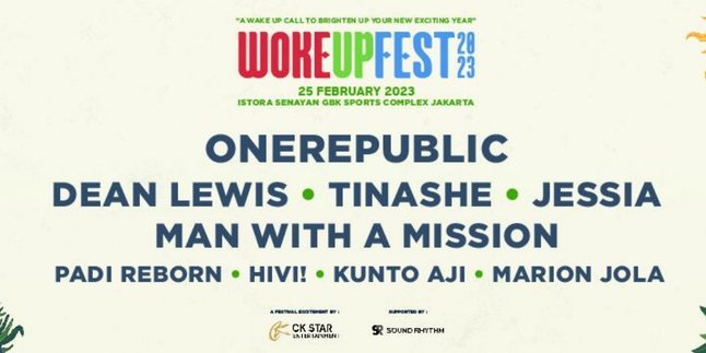 Woke Up Fest 2023 Umumkan Line Up Resmi, Ada One Republic Hingga Marion Jola