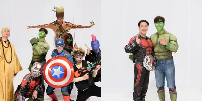 Pemotretan Kocak Running Man ala Avengers, Ji Suk Jin Salah Kostum