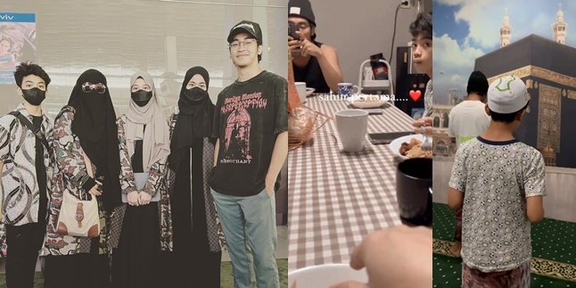 Full of Warmth, Here are 7 Photos of Umi Pipik's Family Fasting - Abidzar Al Ghifari Becomes Attention-Grabbing Prayer Leader