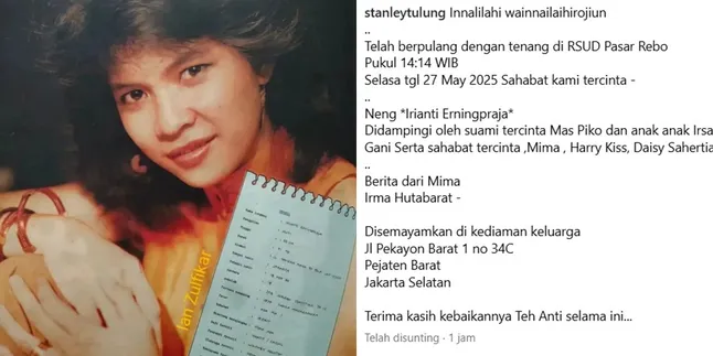 Senior Singer Irianti Erningpraja Passed Away