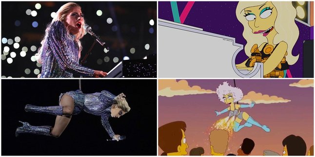 Perform Lady Gaga di Super Bowl Diproyeksikan Kartun The Simpsons