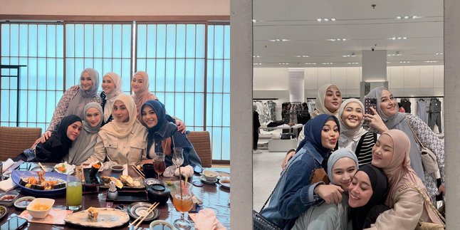 Once Highlighted for Her Hijab Style, Here's a Portrait of Margin Wieheerm, Ali Syakieb's Wife, Gathering with Her Gang Including Lesti - Aurel Hermansyah