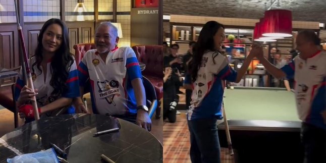 The Beautiful Charm of Erika Carlina Successfully Makes Efren Reyes Nervous While Playing Billiards Together, His Shots Missed