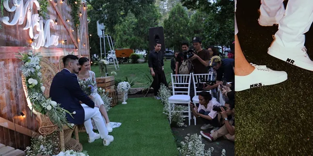 Petra Sihombing & Firrina Sinatrya Kompak Pakai Sneakers Saat Menikah