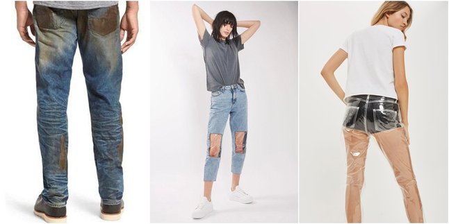 Plastik Hingga Berlumpur, 5 Jeans Ini Miliki Desain Tak Biasa!