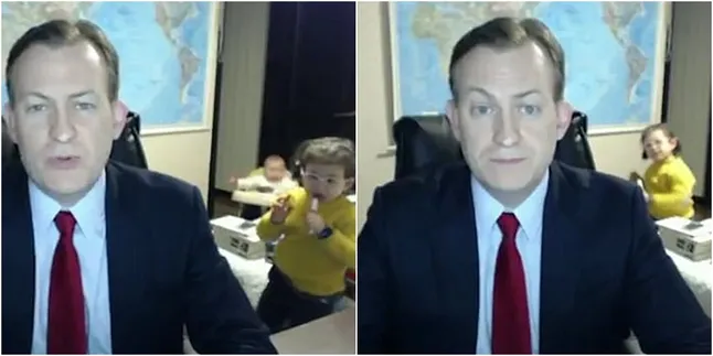 Polos, Tingkah Anak Profesor Dalam Video Wawancara Ini Jadi Viral