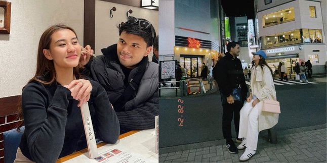 Portrait of Aaliyah Massaid Showing Affection with Thariq Halilintar during Vacation in Japan
