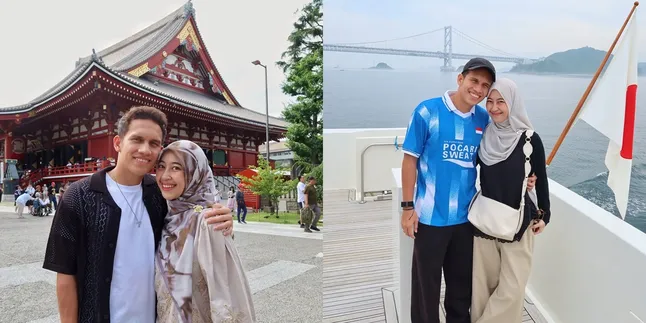 6 Portraits of Adiba Khanza and Egy Maulana Enjoying Their Vacation in Japan, Showcasing Affection - Simple and Comfortable OOTD