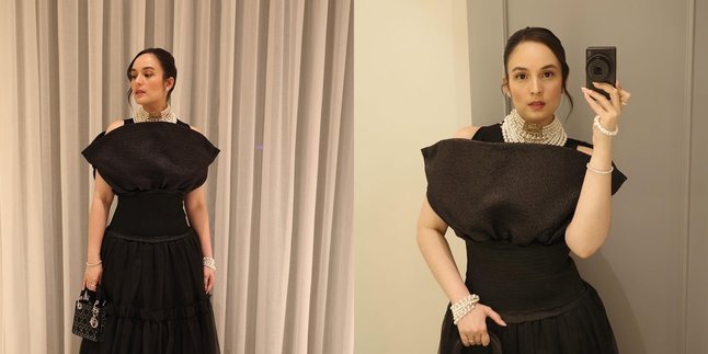 Elegant Portrait of Chelsea Islan at the MD Entertainment Birthday Celebration, Luxurious with Pearl Accessories