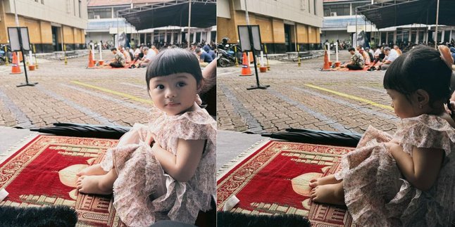 Portrait of Ameena's Calmness Accompanying Atta Halilitar Jumatan, Becoming the Most Diligent Child to Join His Father's Prayer