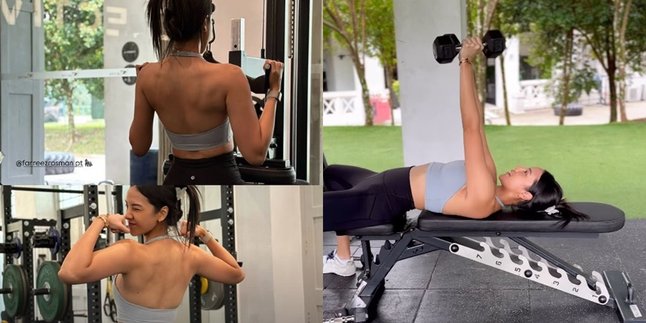 Portrait of Anya Geraldine at the Gym, Body Getting Better and Her Muscles Distract Focus