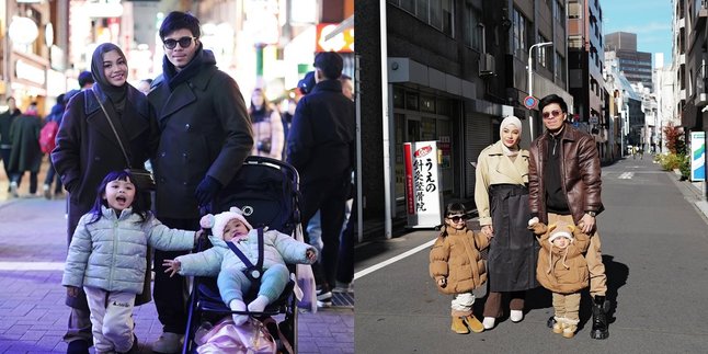 Portrait of Aurel Hermansyah and Atta Halilintar During Their Holiday in Japan, Their Outfits Always Match Even with Ameena and Azura