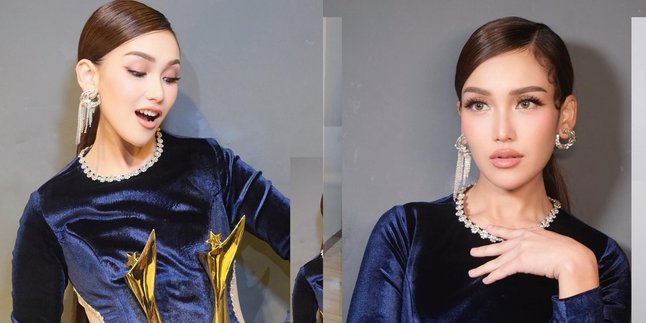 Portrait of Ayu Ting Ting at the Indonesia Dangdut Awards, Praised for Her Beauty by Netizens