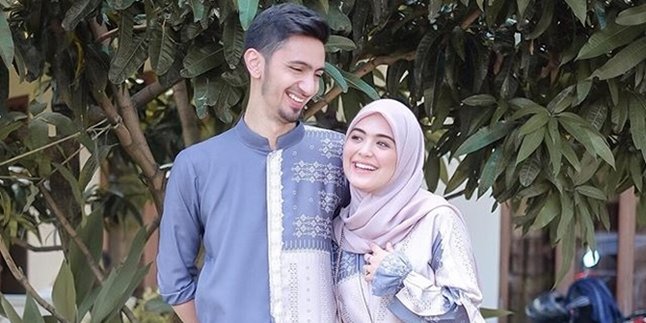 Portrait of Happy Vebby Palwinta and Razi Bawazier, Celebrating First Eid as Husband & Wife