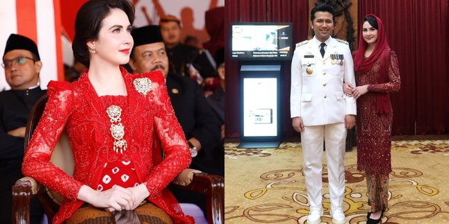 Beautiful Portrait of Arumi Bachsin Wearing a Red Kebaya, Called Like a Fairy