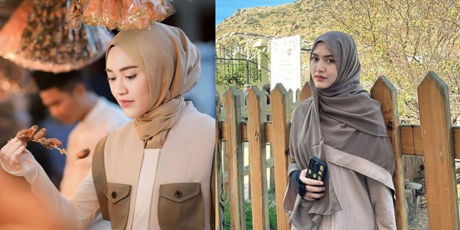 Beautiful Portraits of Happy Asmara Wearing Hijab, Radiating a Soothing Aura