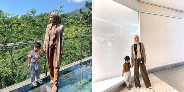 Beautiful Portrait of Nadya Mustika with Her Adorable Son Baihaqqi Ramadhan