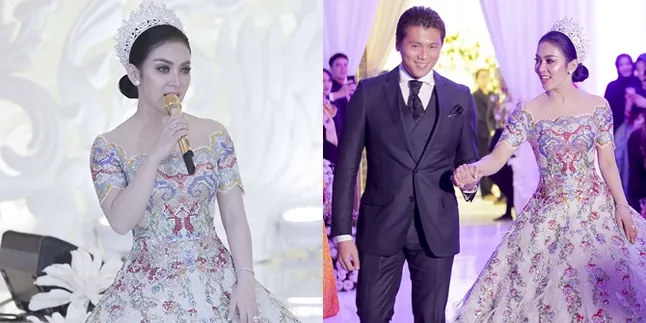 Potret Close-up Mahkota Mewah Syahrini di Gala Dinner, Penuh Berlian!