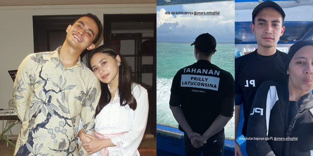Cute Portraits of Prilly Latuconsina and Omar Esteghlal Dating on a Boat, Omar's Behavior is Really Random