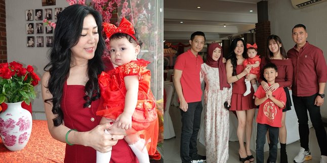 6 Portraits of Larissa Chou's Mother with Two Grandchildren, Looking Charming Celebrating Chinese New Year - Ageless Beauty at 50s